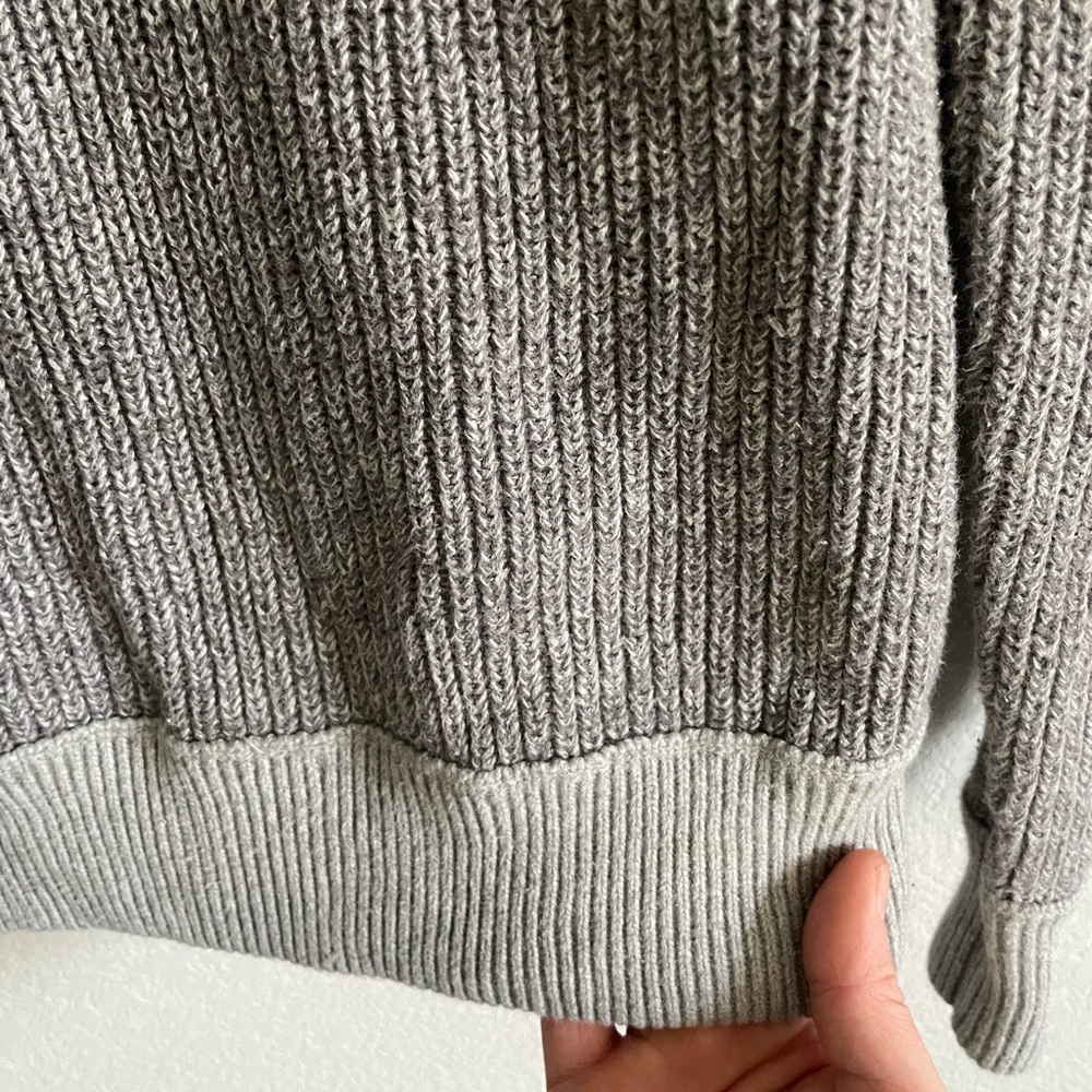 Refectory London Men’s Gray Quarter Zip Pullover Sweater Size Small - Picture 5 of 9
